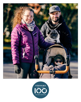 Matilda, Simon, Liam Holmström & hunden Gandalf