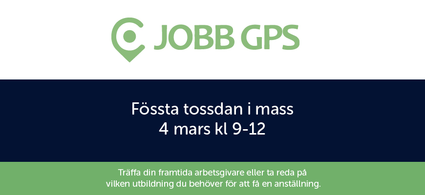 Mässan Jobb GPS genomförs för första gången digitalt den 4 mars 2021 mellan 9 och 12