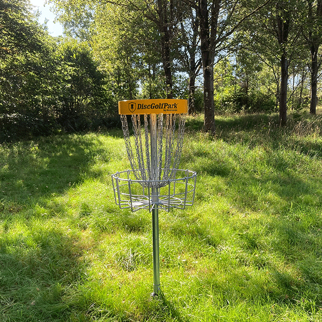En discgolfkorg från Kärda discgolfbana