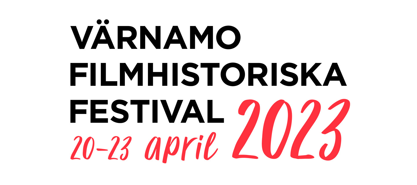 Logotyp med texten Värnamo filmhistoriska festival, 21-24 april 2022
