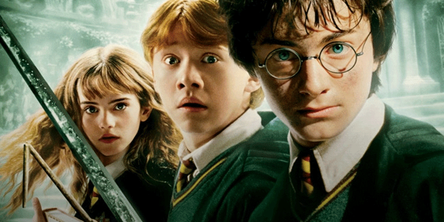 Hermione, Ron och Harry Potter