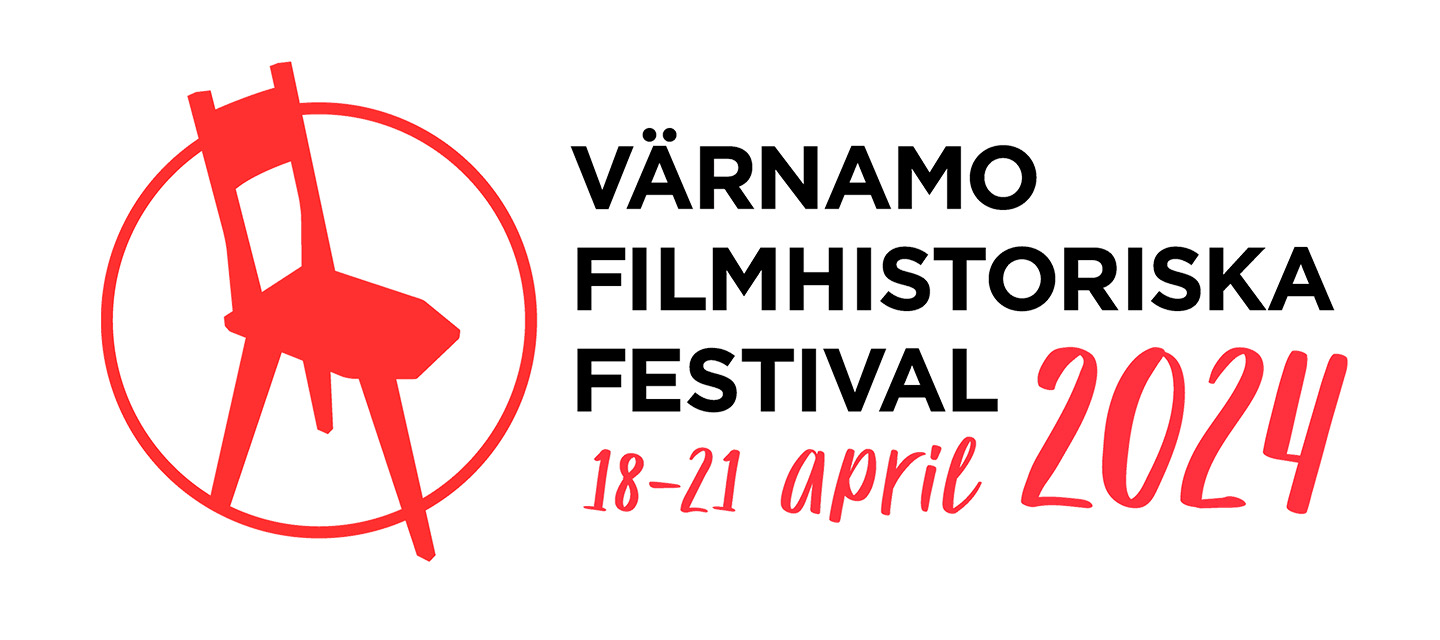 Värnamo Filmhistoriska festivals logga med datumen 18-21 april 2024.