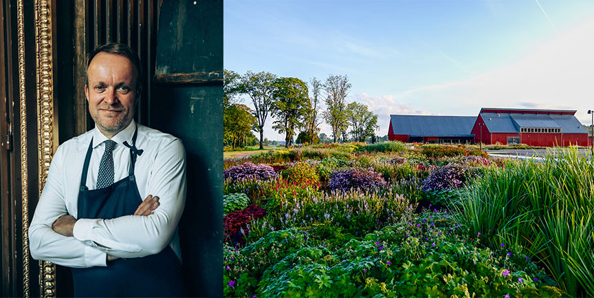 Hovflorist Claes Carlsson och Vandalorums trädgård