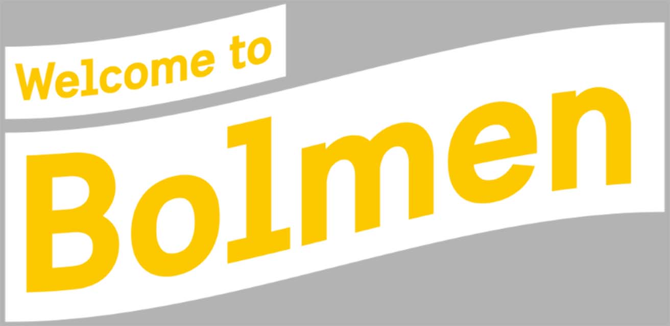 En logga med texten "Welcome to Bolmen".