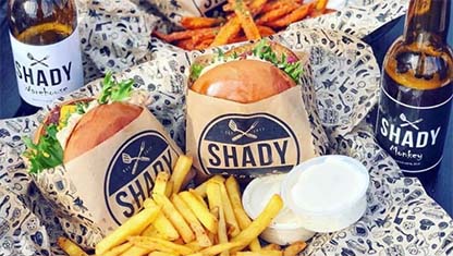 Burgare från Shady Burgers.